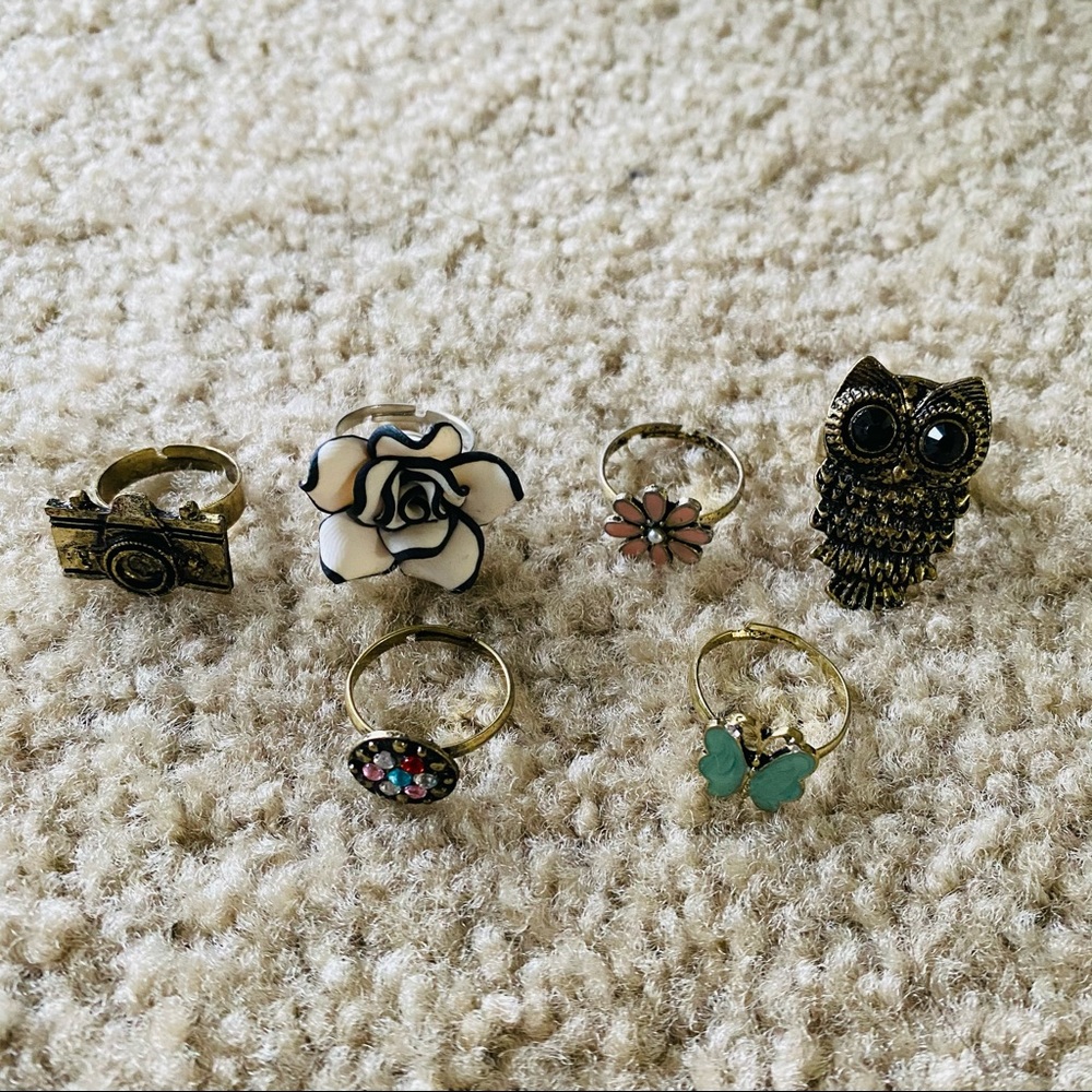 Vintage Adjustable Ring Bundle (5) - image 2